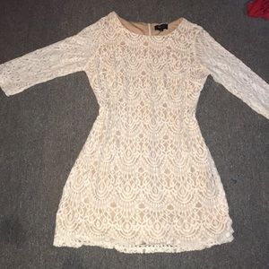 RN STUDIO white and nude dress